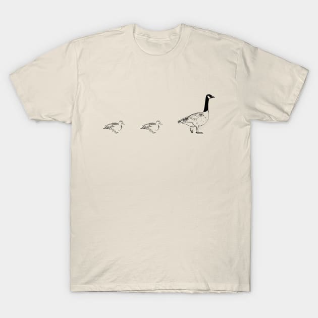 Duck Duck Goose (Black) T-Shirt by JosepiC